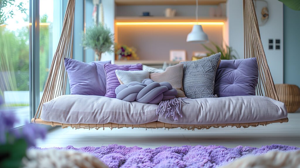 purple home decoration room