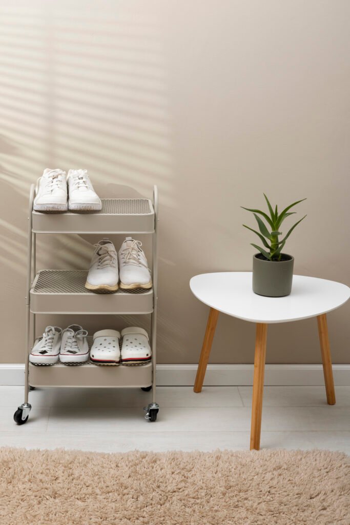 white colour shoe rack